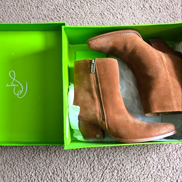 Sam Edelman Jane - Brown Suede Ankle Boots - Picture 1 of 9